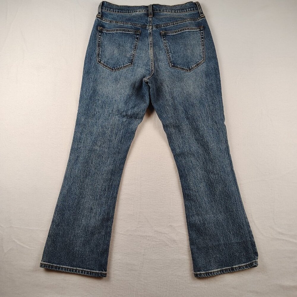 J.Crew High-Rise Crop Flare Jeans Womens sz 27 Button Fly Re- Imagined - Picture 2 of 11